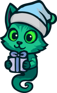 holiday Ghost Cat Chibi