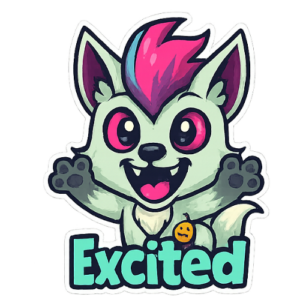 Zombie Fox Excited